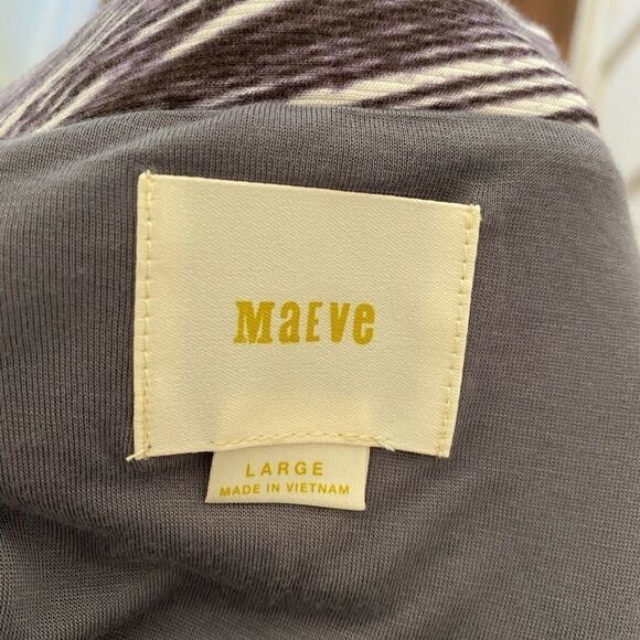 Maeve purple‎ Striped Monetta Wrapped Midi Skirt - Picture 9 of 11